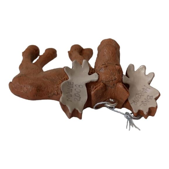 Maine Souvenir Moose Ornament Bar Harbor Resin Elk Christmas Cabincore Rustic. - Picture 6 of 15